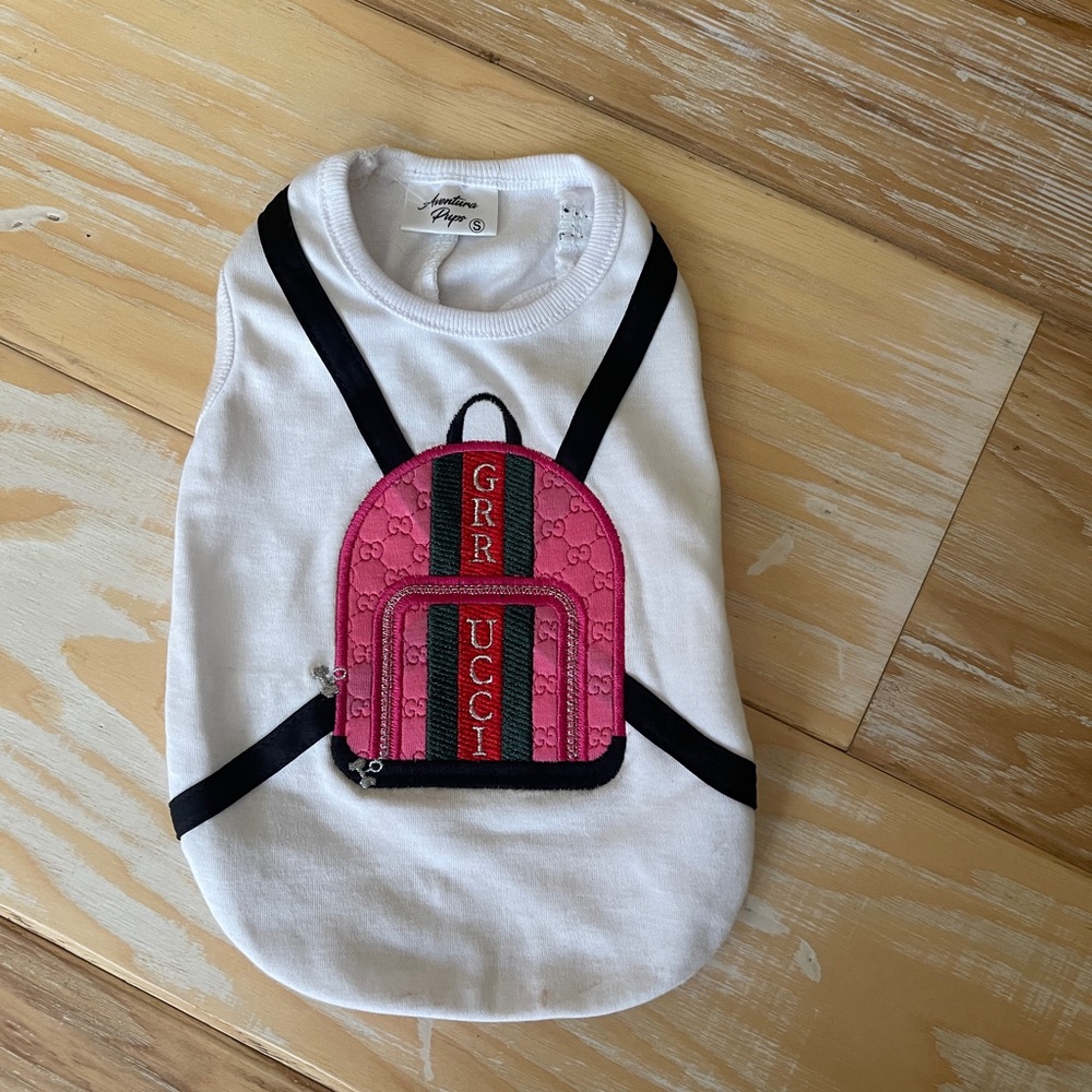 Gucci “grruchi” size small outfit for dog